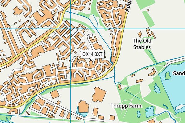 OX14 3XT map - OS VectorMap District (Ordnance Survey)