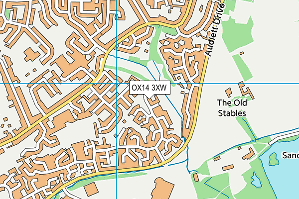 OX14 3XW map - OS VectorMap District (Ordnance Survey)