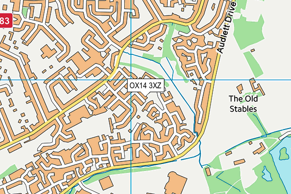 OX14 3XZ map - OS VectorMap District (Ordnance Survey)