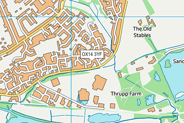 OX14 3YF map - OS VectorMap District (Ordnance Survey)