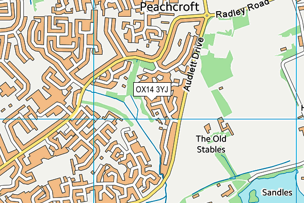 OX14 3YJ map - OS VectorMap District (Ordnance Survey)