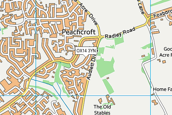 OX14 3YN map - OS VectorMap District (Ordnance Survey)