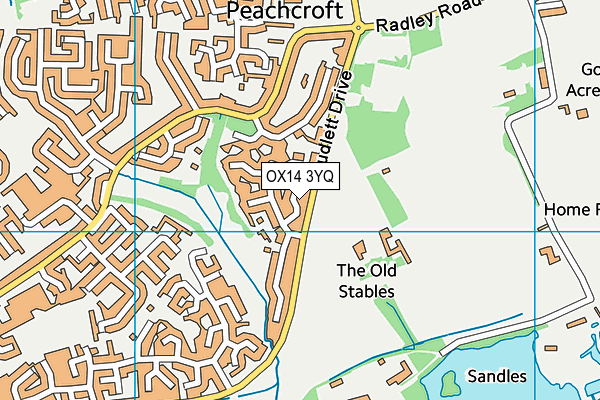 OX14 3YQ map - OS VectorMap District (Ordnance Survey)