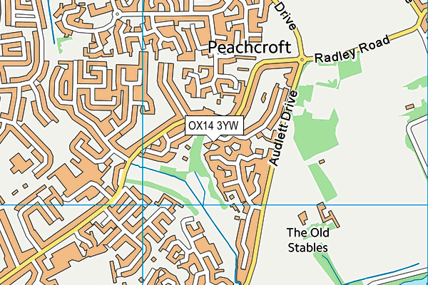 OX14 3YW map - OS VectorMap District (Ordnance Survey)