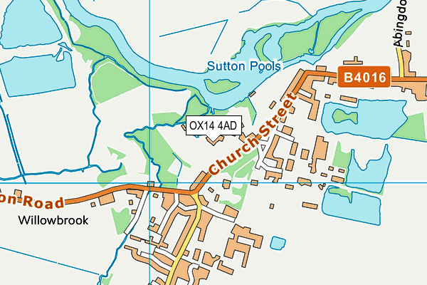 OX14 4AD map - OS VectorMap District (Ordnance Survey)