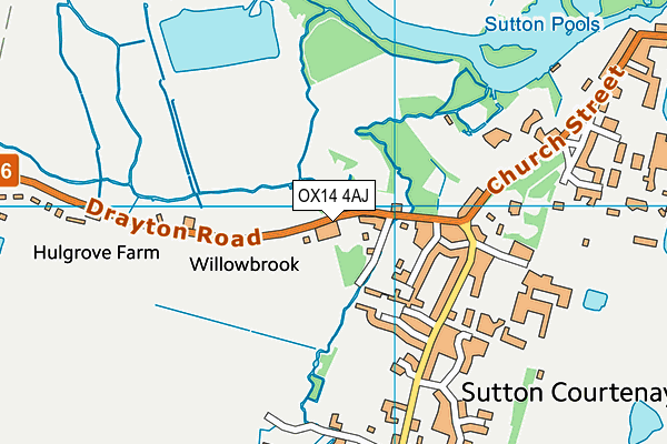 OX14 4AJ map - OS VectorMap District (Ordnance Survey)