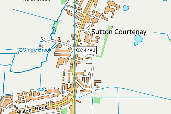 OX14 4AU map - OS VectorMap District (Ordnance Survey)