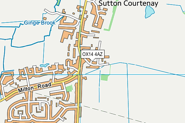 Sutton Courtenay Village Hall map (OX14 4AZ) - OS VectorMap District (Ordnance Survey)