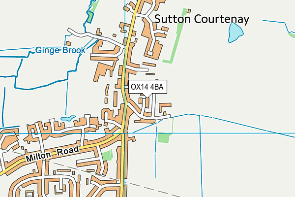 OX14 4BA map - OS VectorMap District (Ordnance Survey)