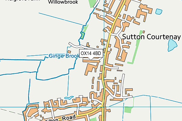 OX14 4BD map - OS VectorMap District (Ordnance Survey)