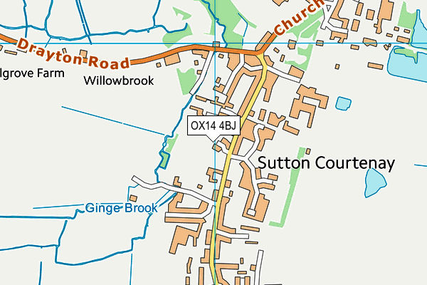 OX14 4BJ map - OS VectorMap District (Ordnance Survey)