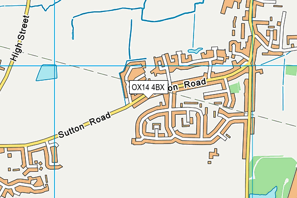 OX14 4BX map - OS VectorMap District (Ordnance Survey)