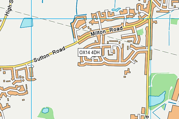 OX14 4DH map - OS VectorMap District (Ordnance Survey)