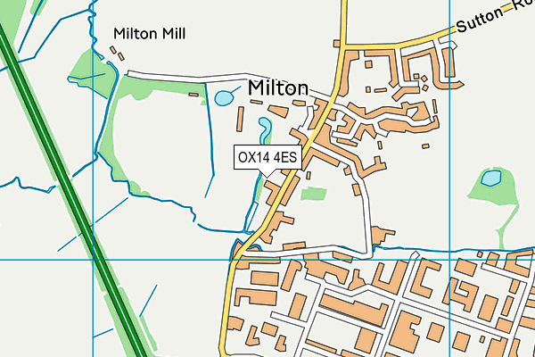 OX14 4ES map - OS VectorMap District (Ordnance Survey)