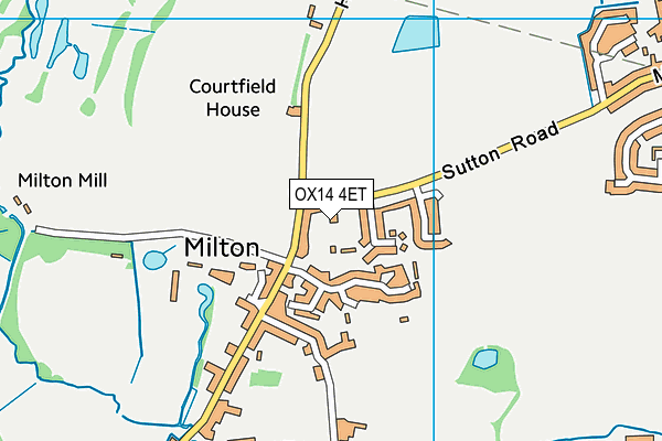 OX14 4ET map - OS VectorMap District (Ordnance Survey)