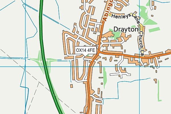 OX14 4FE map - OS VectorMap District (Ordnance Survey)