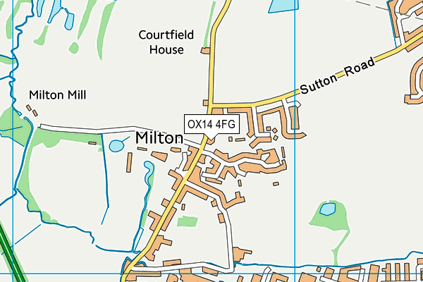 OX14 4FG map - OS VectorMap District (Ordnance Survey)