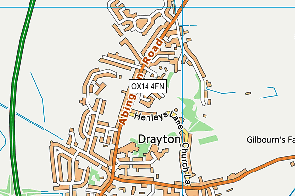 OX14 4FN map - OS VectorMap District (Ordnance Survey)