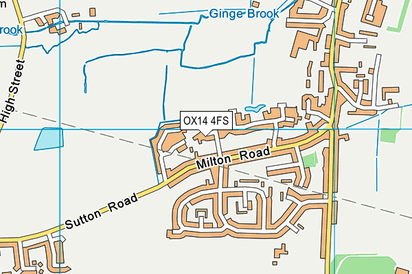 OX14 4FS map - OS VectorMap District (Ordnance Survey)