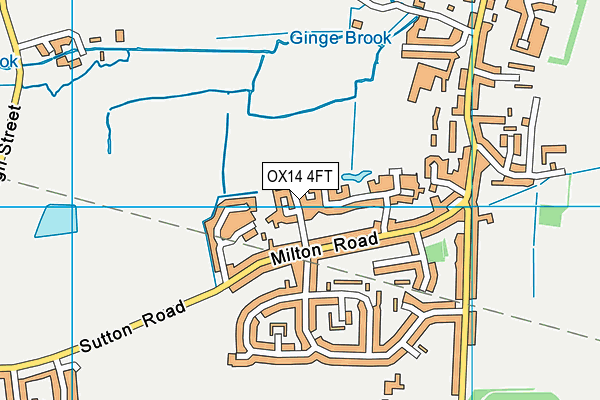 OX14 4FT map - OS VectorMap District (Ordnance Survey)