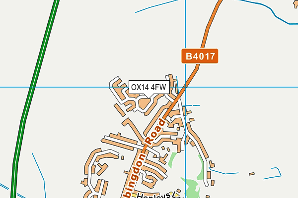 OX14 4FW map - OS VectorMap District (Ordnance Survey)