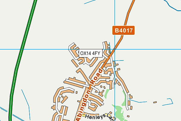 OX14 4FY map - OS VectorMap District (Ordnance Survey)