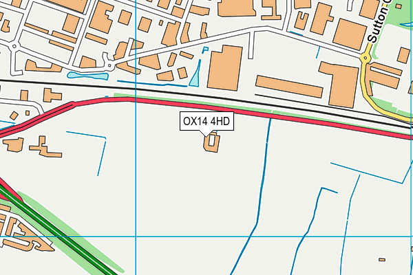 OX14 4HD map - OS VectorMap District (Ordnance Survey)