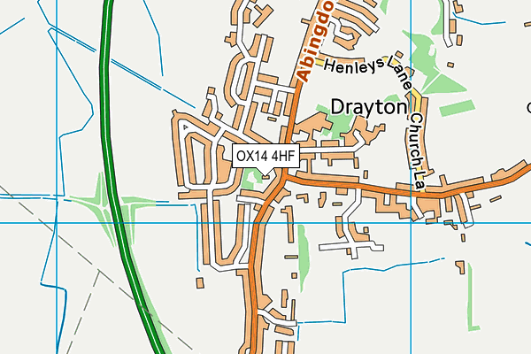 OX14 4HF map - OS VectorMap District (Ordnance Survey)