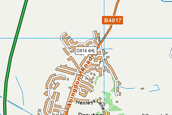 OX14 4HL map - OS VectorMap District (Ordnance Survey)