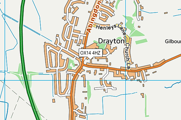 OX14 4HZ map - OS VectorMap District (Ordnance Survey)