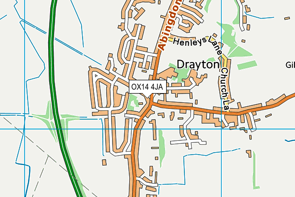 OX14 4JA map - OS VectorMap District (Ordnance Survey)