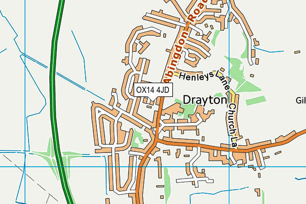 OX14 4JD map - OS VectorMap District (Ordnance Survey)