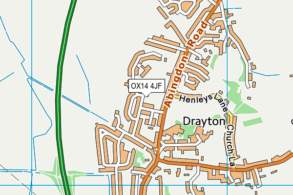 Drayton Community Primary School map (OX14 4JF) - OS VectorMap District (Ordnance Survey)