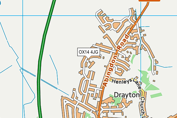 OX14 4JG map - OS VectorMap District (Ordnance Survey)