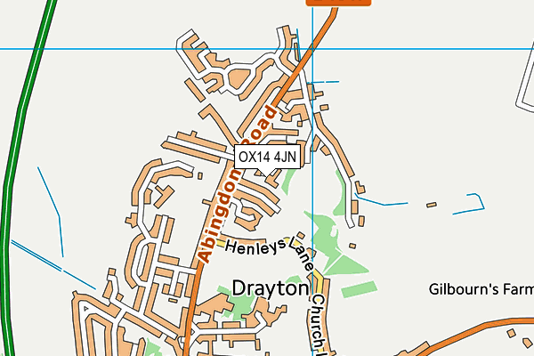 OX14 4JN map - OS VectorMap District (Ordnance Survey)