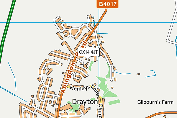 OX14 4JT map - OS VectorMap District (Ordnance Survey)