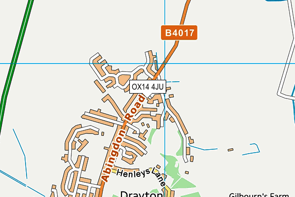 OX14 4JU map - OS VectorMap District (Ordnance Survey)