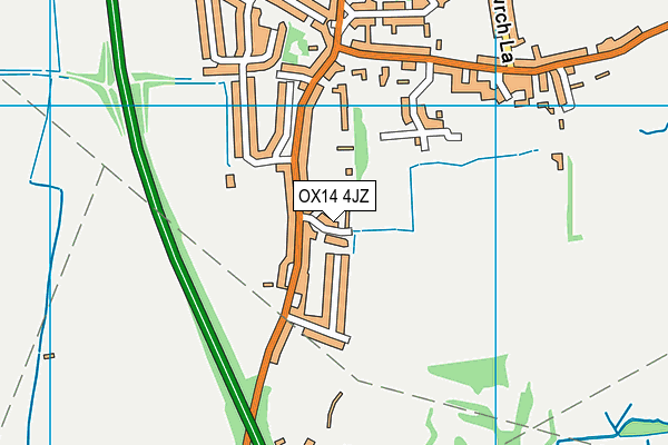 OX14 4JZ map - OS VectorMap District (Ordnance Survey)