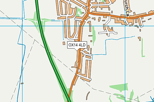 OX14 4LD map - OS VectorMap District (Ordnance Survey)
