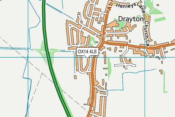 OX14 4LE map - OS VectorMap District (Ordnance Survey)