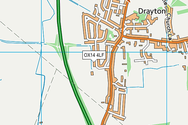 Drayton Village Hall map (OX14 4LF) - OS VectorMap District (Ordnance Survey)