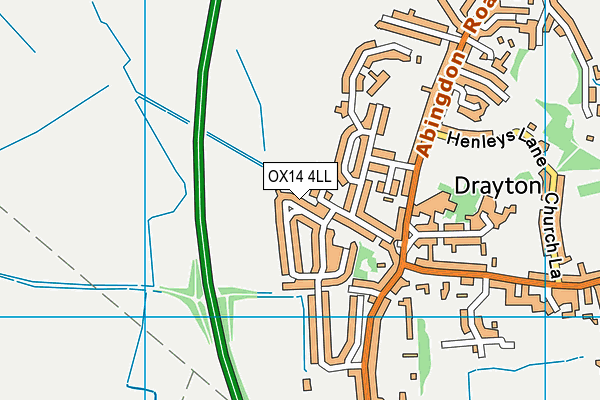 OX14 4LL map - OS VectorMap District (Ordnance Survey)