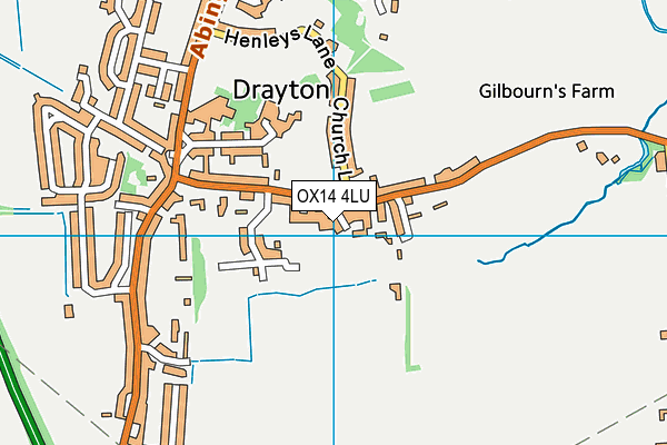 OX14 4LU map - OS VectorMap District (Ordnance Survey)