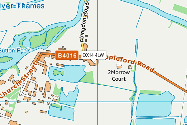 OX14 4LW map - OS VectorMap District (Ordnance Survey)