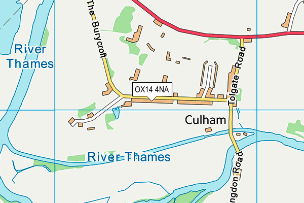 OX14 4NA map - OS VectorMap District (Ordnance Survey)