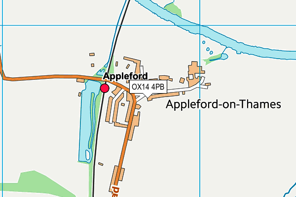 OX14 4PB map - OS VectorMap District (Ordnance Survey)