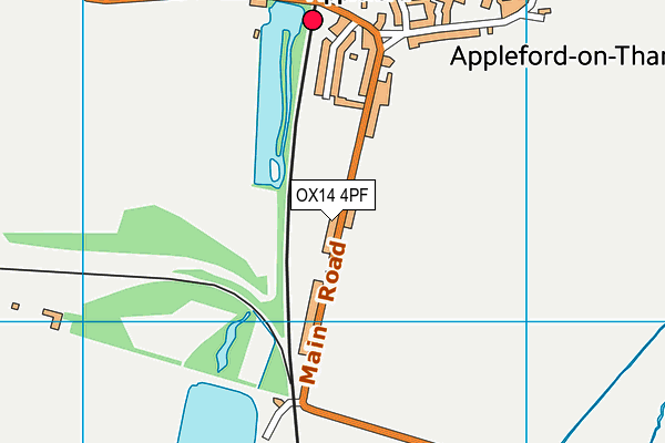 Appleford Recreation Ground map (OX14 4PF) - OS VectorMap District (Ordnance Survey)