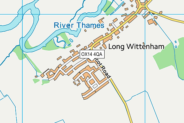 OX14 4QA map - OS VectorMap District (Ordnance Survey)