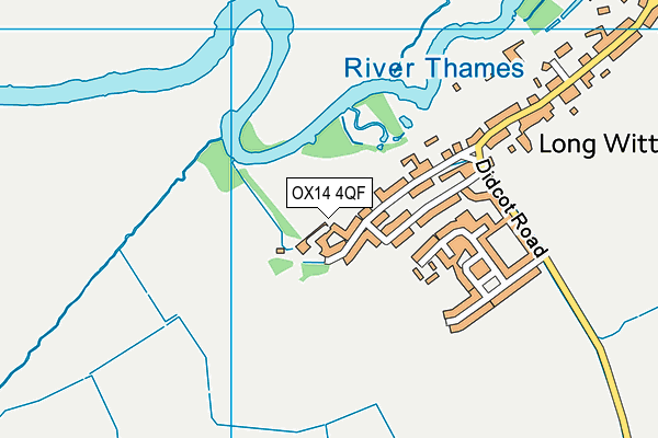 OX14 4QF map - OS VectorMap District (Ordnance Survey)