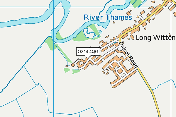 OX14 4QG map - OS VectorMap District (Ordnance Survey)